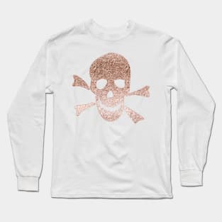 Sparkling rose gold skull Long Sleeve T-Shirt